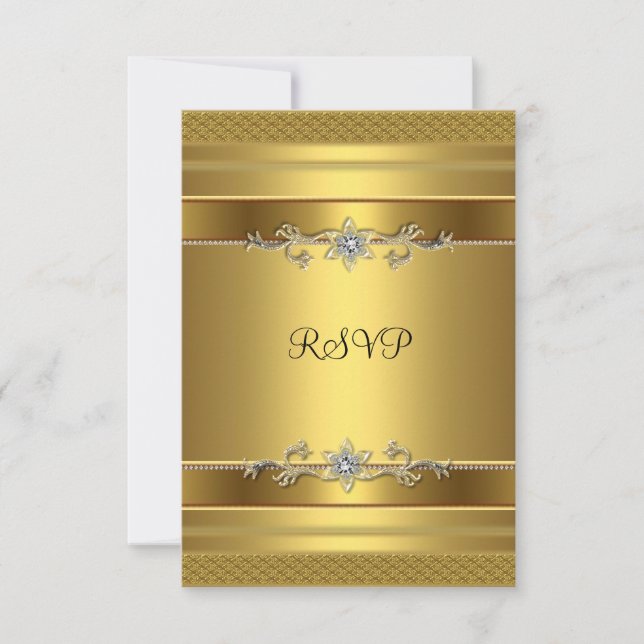 RSVP Anniversaire Party Gold Diamond Bijou (Devant)