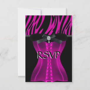 RSVP Anniversaire rose Zebra robe noire