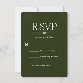 RSVP-Antwort auf die Grüne Botanische Rustikale Wa Einladung