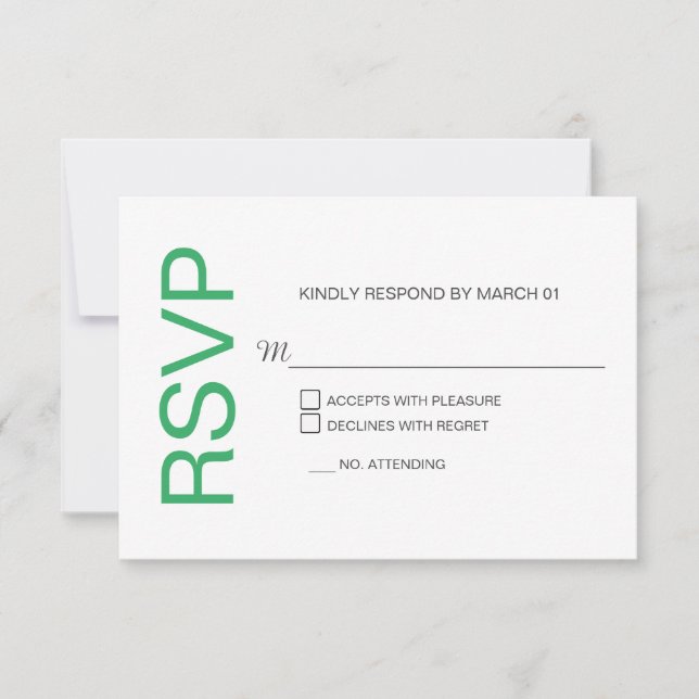 RSVP-Antwort auf die morgendliche Hochzeitsstimmun RSVP Karte (Vorderseite)
