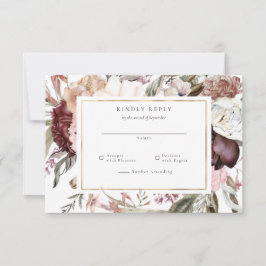 RSVP-Antwort zur Wildblume von Goldrahmen RSVP Karte