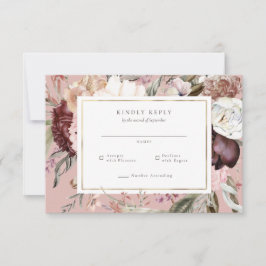 RSVP-Antwort zur Wildblume von Goldrahmen RSVP Karte
