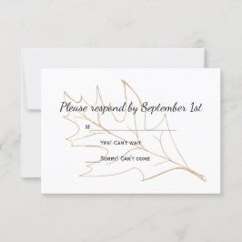 RSVP-Antwortkarte für die Echtheitssolle des Herbs RSVP Karte