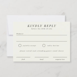 RSVP-Antwortkarte für einfache Zweigstellen-Hochze RSVP Karte
