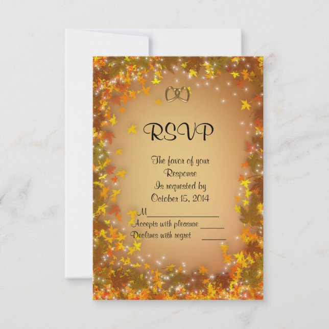 RSVP-Antwortkarte für Herbst RSVP Karte (Vorderseite)