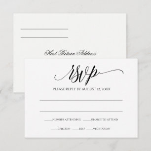 RSVP-Antwortkarte für Hochzeiten   Luxe Calligraph Einladung