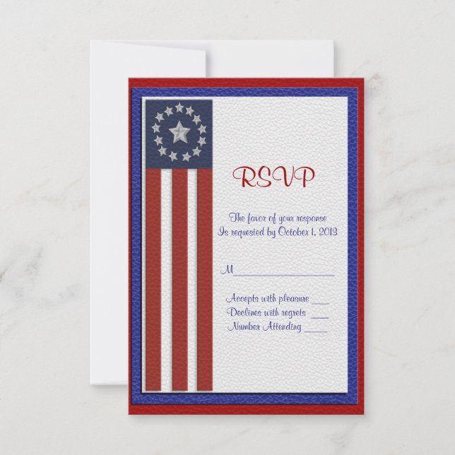 RSVP-Antwortkarte für militärische Hochzeiten RSVP Karte (Vorderseite)