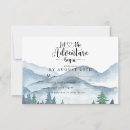 RSVP-Antwortkarte für Wasserfarbenwald RSVP Karte