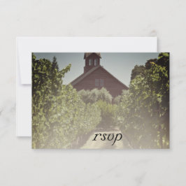 RSVP-Antwortkarte für Weinberge und Rote Barnen RSVP Karte
