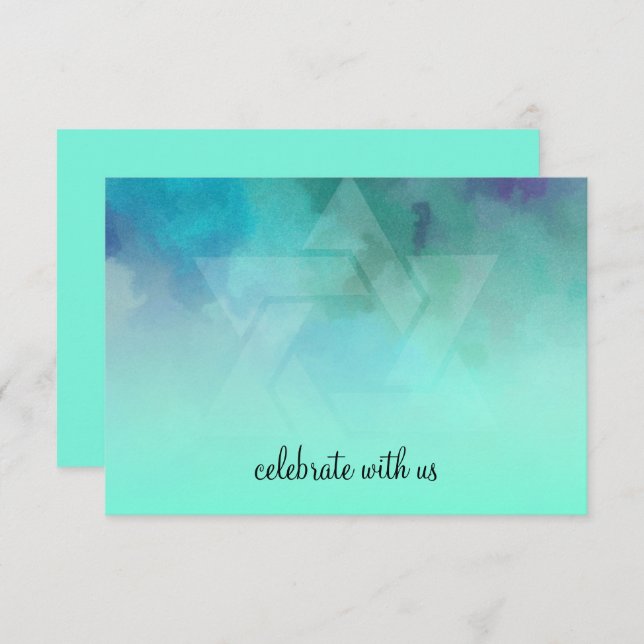 RSVP Aqua et Blue Star de David (Devant / Derrière)