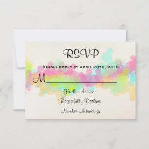 RSVP Aquarelle Splatter Colorful Abstract Design