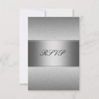 RSVP Argent Gris Métal Noir 21e Anniversaire