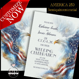 RSVP Bald Eagle Patriotic USA Semiquincentennial Einladung