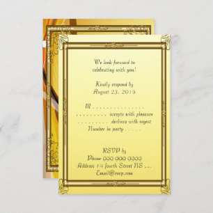 RSVP Bar Mitzvah Invitation Gold 2