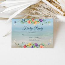 RSVP (Beach Floral Water Wedding)