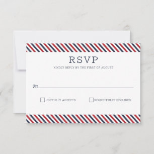 RSVP blanc et bleu rouge patriotique