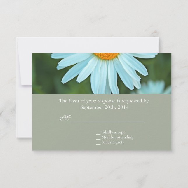 RSVP Blume Hochzeit Karte (Vorderseite)