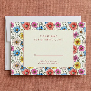 RSVP-Blume-Muster Einladung