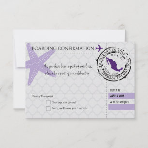 RSVP Bordkarte nach Mexiko Karte