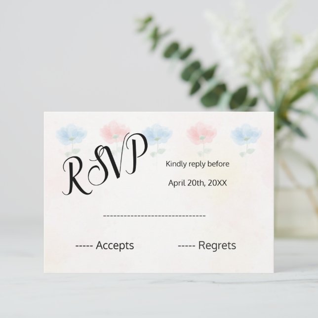 RSVP CARD (Stehend Vorderseite)