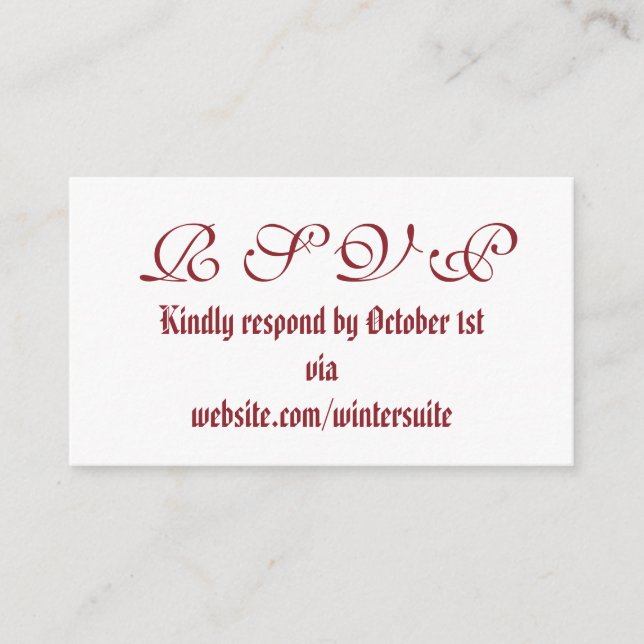 RSVP Card Begleitkarte (Vorderseite)