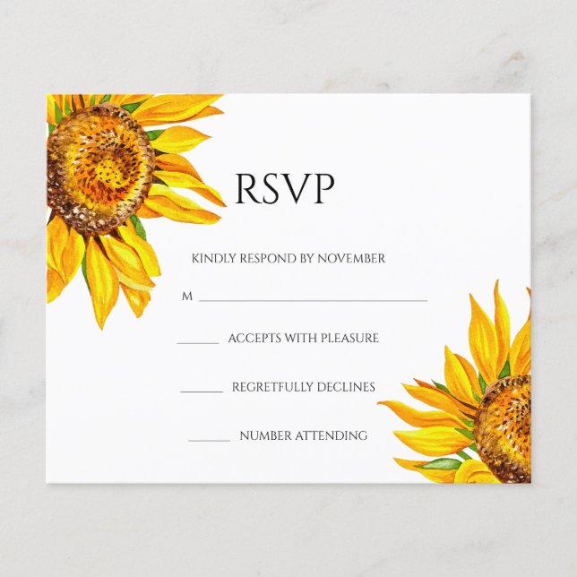 RSVP Card-Flyer für Blumenzehen Flyer (Vorne)