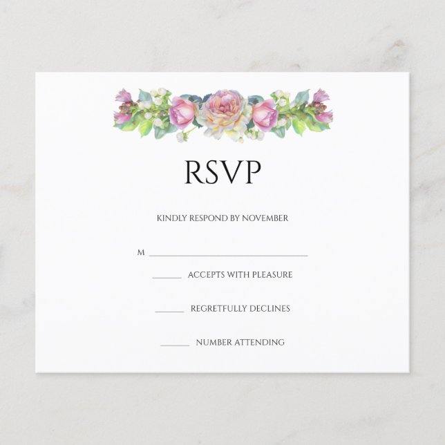 RSVP Card-Flyer für Blumenzehen Flyer (Vorne)
