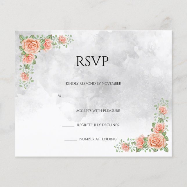 RSVP Card-Flyer für Blumenzehen Flyer (Vorne)