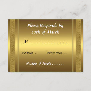 RSVP Card Gold
