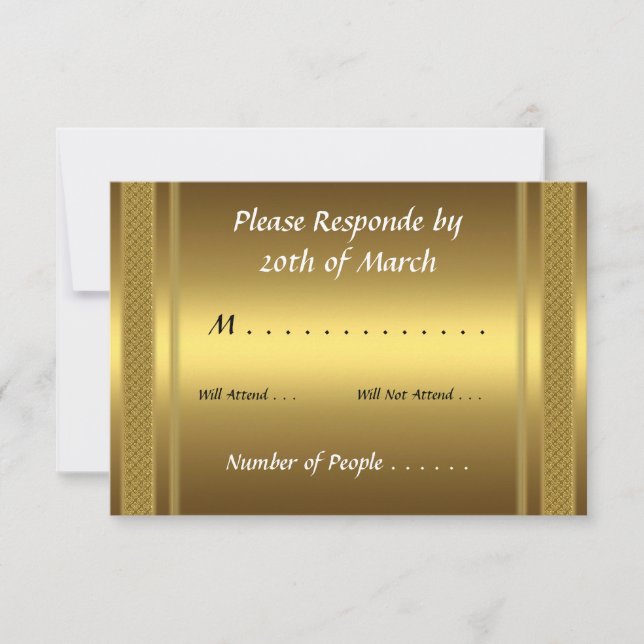 RSVP Card Gold (Vorderseite)