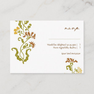 RSVP Card Herbst Garland Begleitkarte