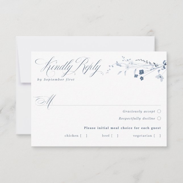 RSVP Card Karte (Vorderseite)