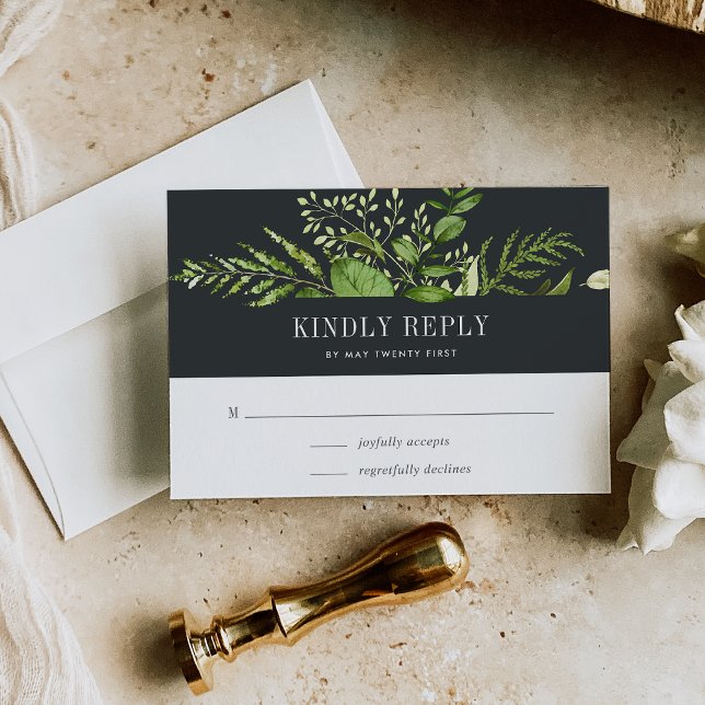 RSVP Card Midnight Garden (Von Creator hochgeladen)