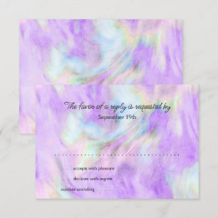 RSVP Card Purple Tie Dye Design
