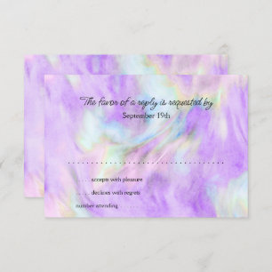 RSVP Card Purple Tie Dye Design
