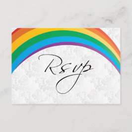 RSVP Card Rainbow Gay Wedding Einladung