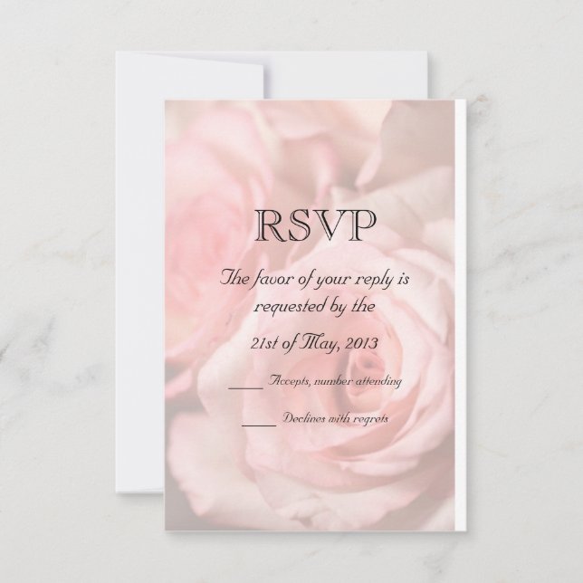 RSVP Card Roses Karte (Vorderseite)