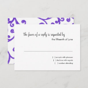 RSVP Card Scroll Pattern