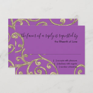 RSVP Card Scroll Pattern