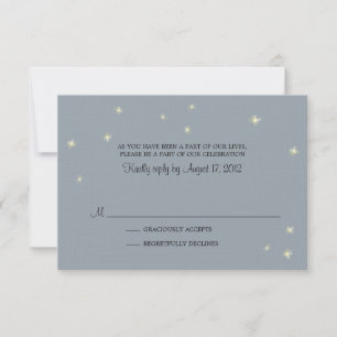 RSVP Card Whimsy Fireflies Karte