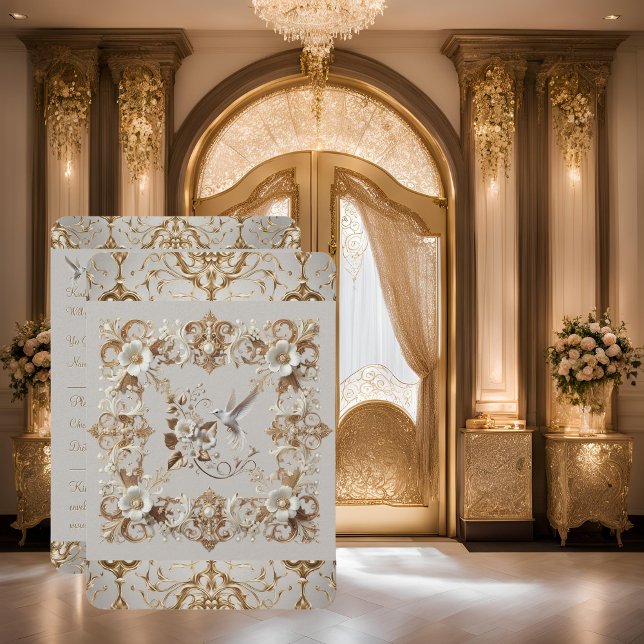 RSVP Card White Hummingbird Extravagant (Von Creator hochgeladen)