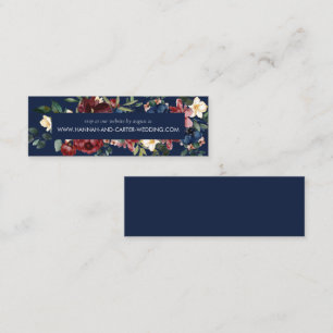 RSVP Cards der Burgundy Navy Mini Visitenkarte