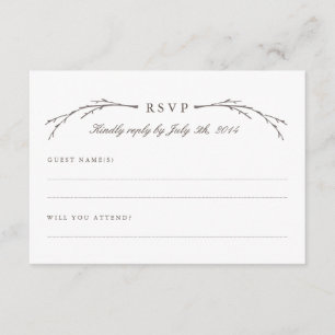 RSVP Cards für EleganForest Wedding Karte