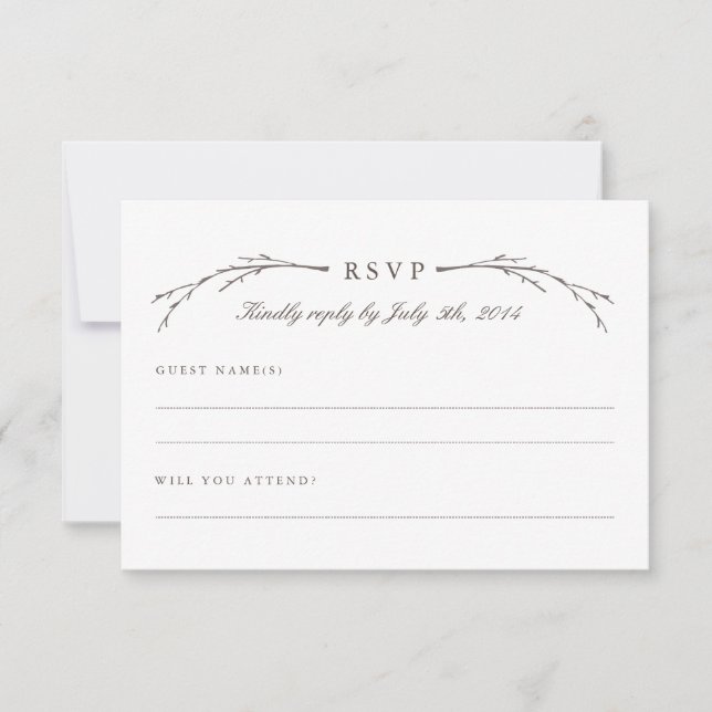 RSVP Cards für EleganForest Wedding Karte (Vorderseite)
