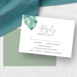 RSVP Cards für tropische Vegetation Karte