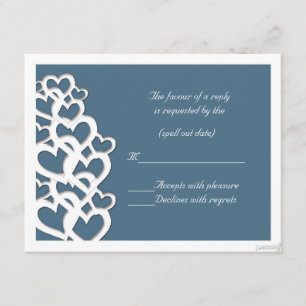 rsvp de bleu d'agate d'akoma d'adinkra (coeur)