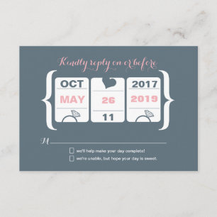 RSVP de mariage de machine à fente