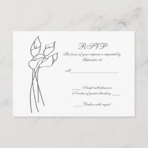 Rsvp de mariage de zantedeschia