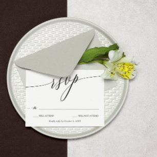 RSVP de mariage en calligraphie élégante et