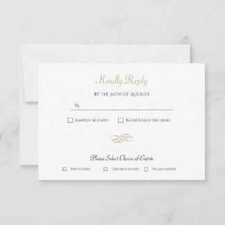 RSVP de mariage minimal or